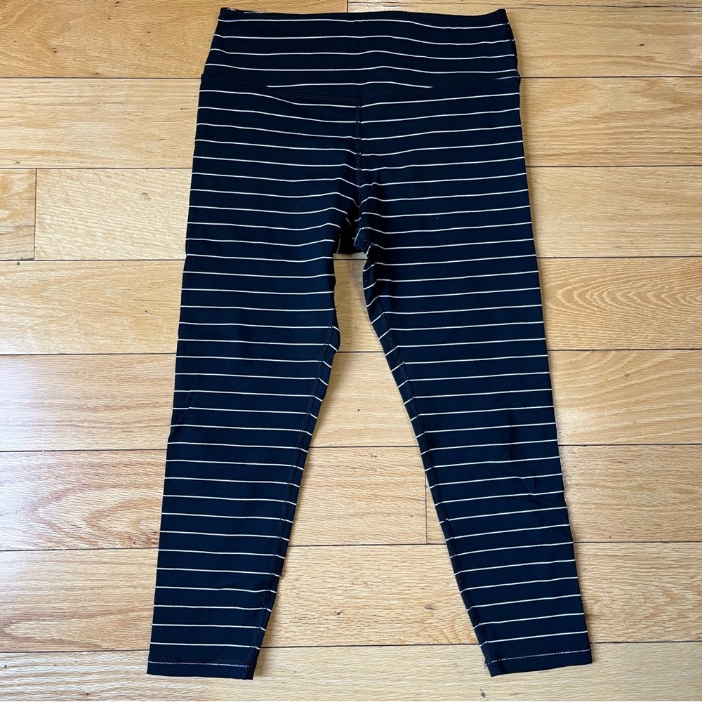 Glyder Black and White Striped Leggings Size XS